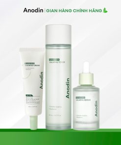 Bộ sản phẩm dưỡng ẩm, căng bóng và phục hồi da Anodin KAVA KAVA Calming Line (Toner, Serum & Cream)